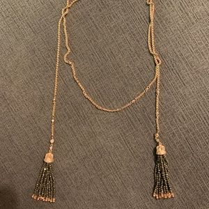 Kendra Scott gold choker with tassels